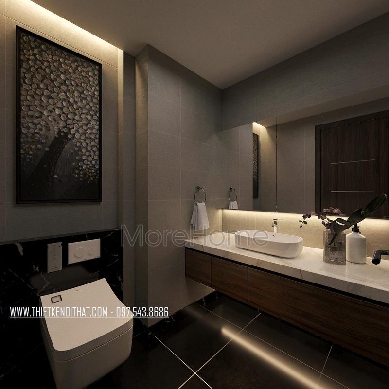 Thiết kế nội thất phòng tắm biệt thự Ecopark Văn Giang 